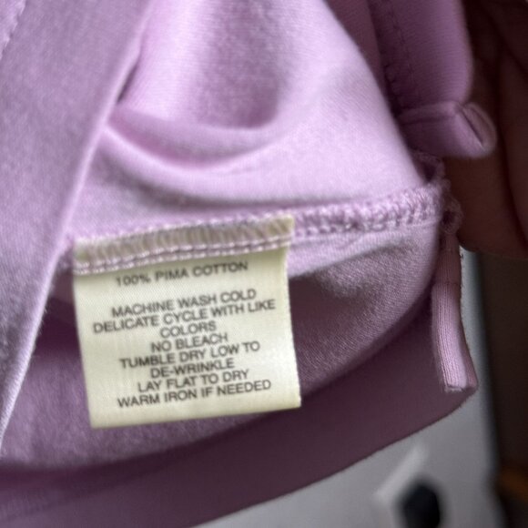 Robert Barakett Montreal Mens Lilac Pima Cotton Crewneck T-Shirt Size M - Picture 4 of 5